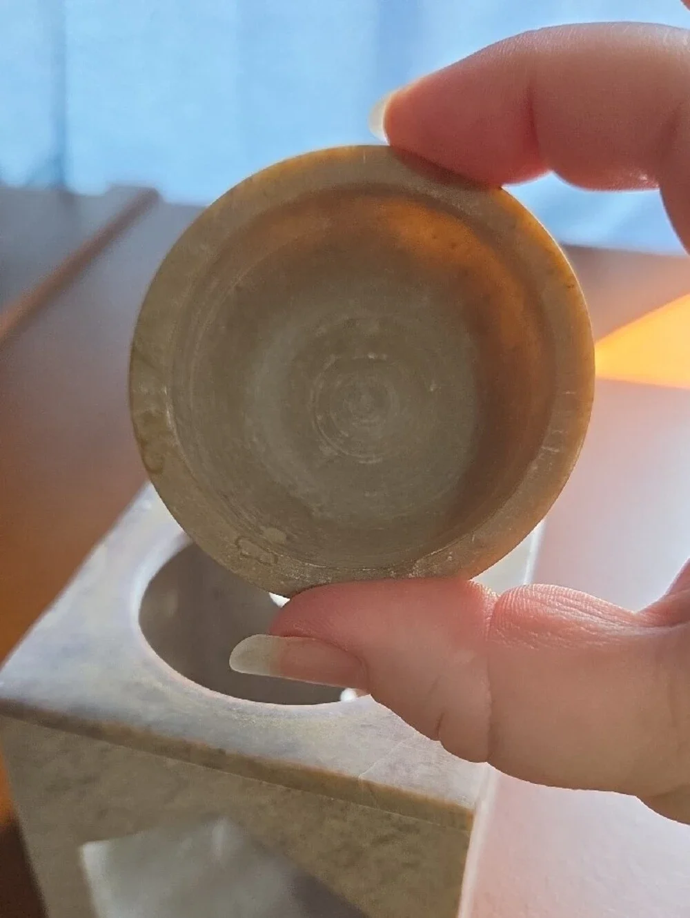 Gray/Tan Marble  Wax Melter - Home Accents